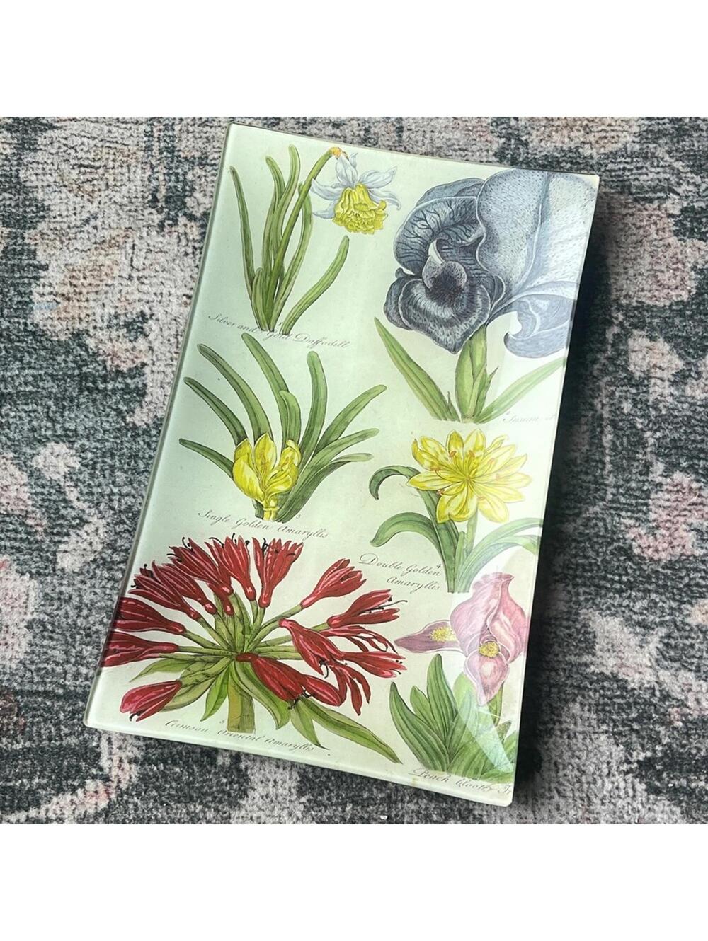 🆕 SIGNED John Derian Floral Print Dish Tray Plate Catch All Design Hanging Art